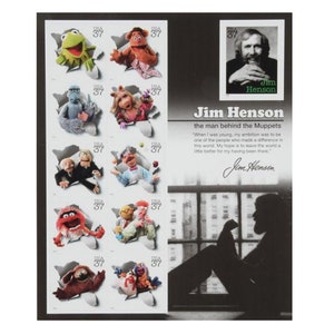 Jim Henson stamp sheet - Muppets 37c (11 stamps) // 37 cent stamps // Face value 4.07