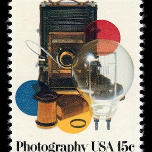 Ten 10 Photography 15c stamps // 15 cent stamps // face value 1.50