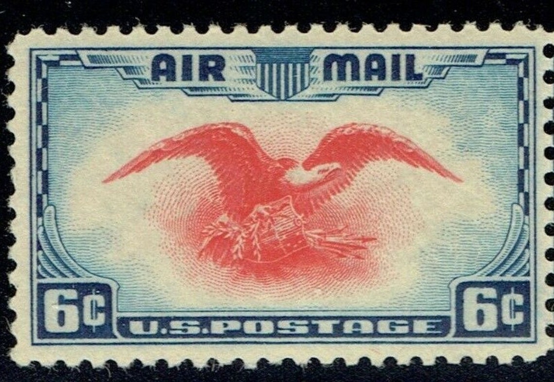 One 1 Unused Vintage US Postage Stamps 1938 Eagle Holding Etsy