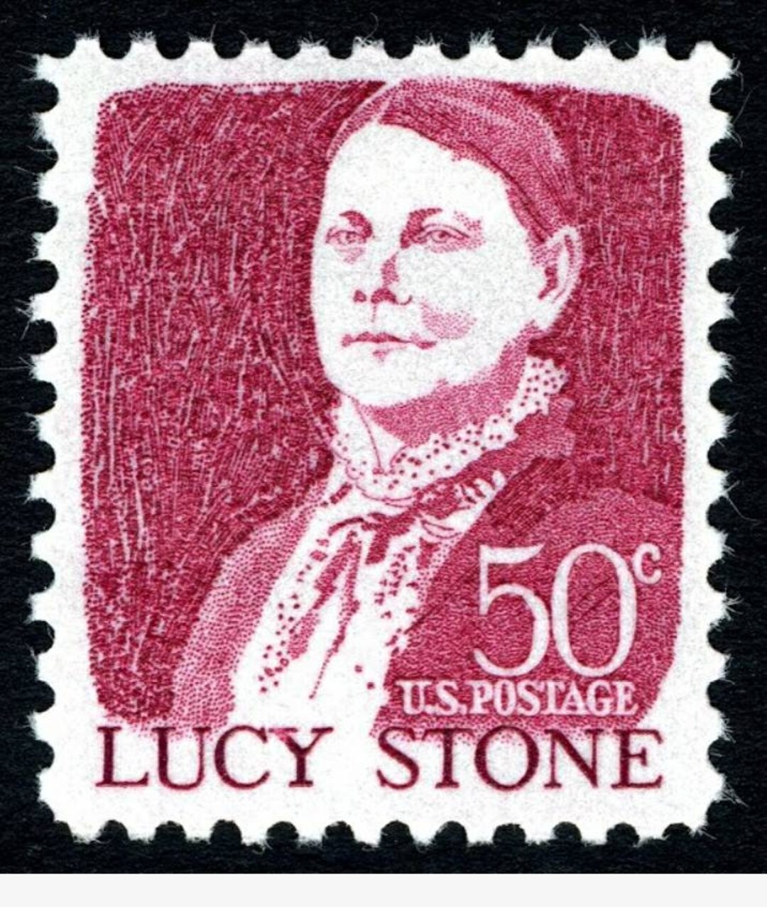 One 1 Vintage Unused Postage Stamps Lucy Stone 50c // 50 Cent Stamp Etsy