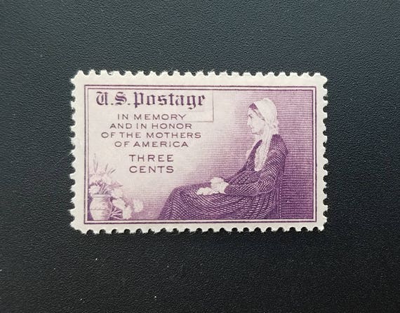 Ten 10 Mothers of America, Mother's Day 3c // vintage unused postage stamps 3 cent stamps // face value 0.30