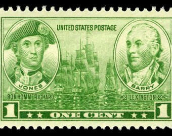 5 timbres vintage de 1936 de la marine américaine de 1 cent // timbres-poste de 1 cent non utilisés // valeur faciale 0,05