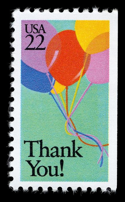 22セント切手5枚セット // ヴィンテージ未使用郵便切手 // 額面1.10