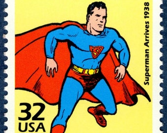 One 1 Superman 32c stamp // Celebrate the Century 1930s // unused postage stamp 32 cent stamp