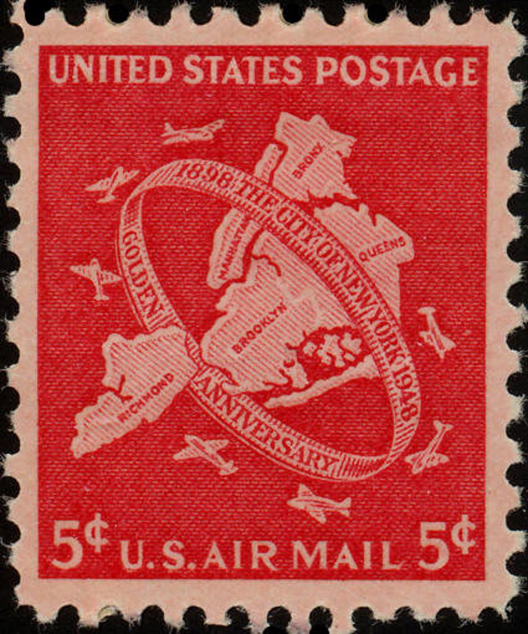 Five 5 Unused Vintage Postage Stamps New York 1948 Five Etsy