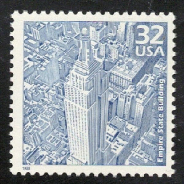 One 1 Empire State Building 32c // Celebrate the Century 1930s // unused vintage postage stamp // 32 cent stamp