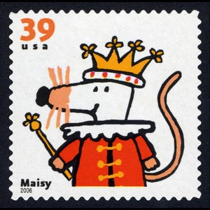 Fünf 5 Maisy 39c Briefmarken // Lieblings-Kinderbuch-Tiere // ungenutzte Briefmarken 39 Cent Marke // Wertmarke 1,95