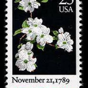 Five 5 North Carolina 25c // vintage unused postage stamps // 25 cent stamps // Face value 1.25