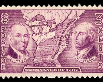 5 timbres vintage de 3 cents, émis en vertu de l'ordonnance de 1787 (1937) // Timbres-poste de 3 cents non utilisés (Lot de 5)