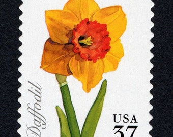 One 1 Daffodil 37c // Spring Flowers // unused US postage stamps // 37 cent stamp