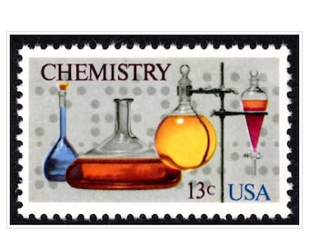Vintage 1976 Chemistry 13c stamps // set of 5