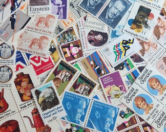 25 ALL DIFFERENT vintage unused 1980s postage stamps 15c // vintage 15 cent postage stamps // Face value 3.75