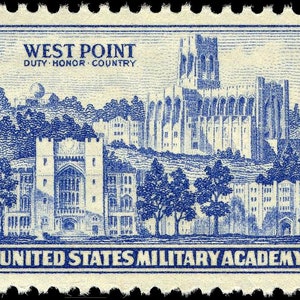 Fünf 5 alte unbenutzte Briefmarken - West Point 5c // 5 Cent Briefmarken // Nennwert 0,25