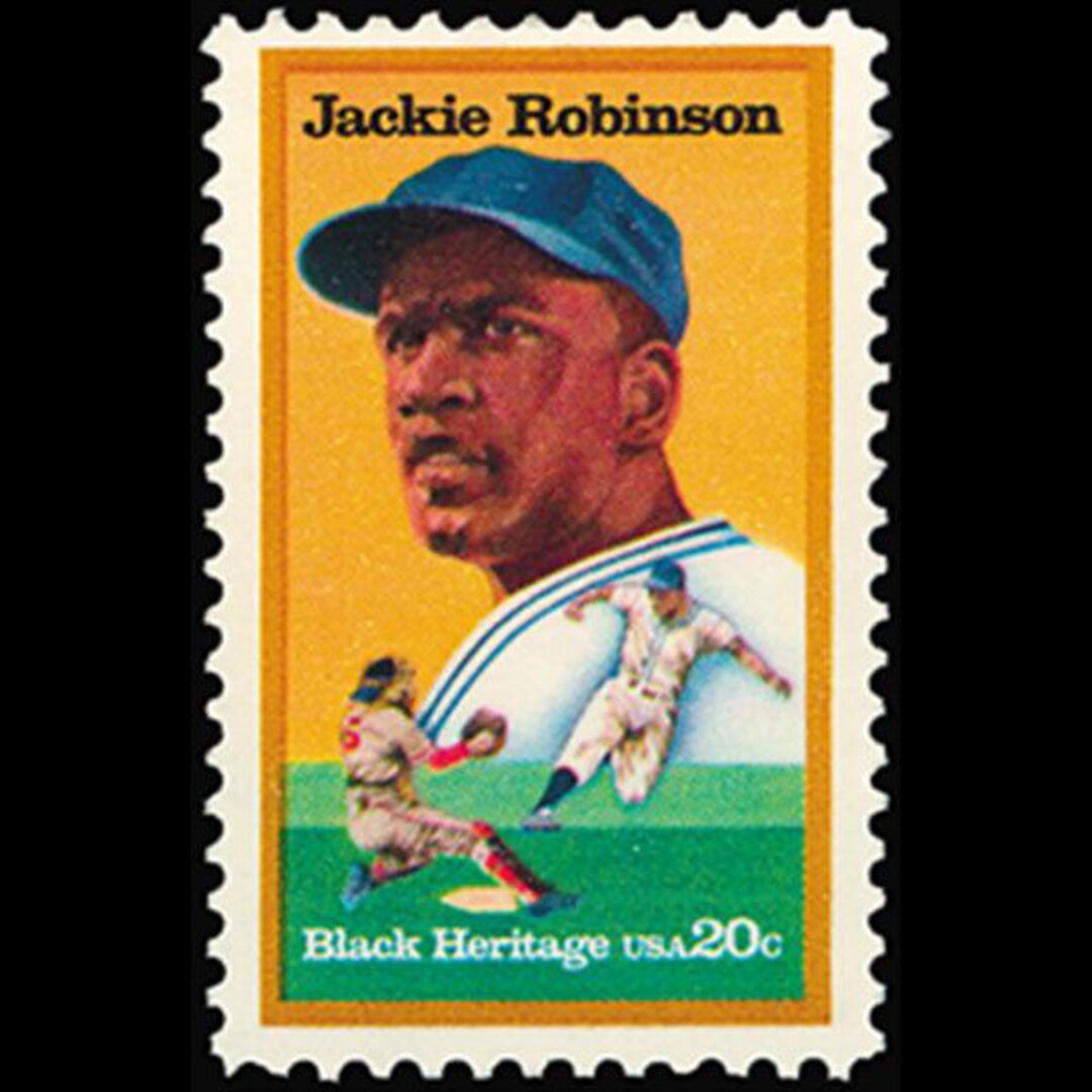 Five 5 Vintage Unused Postage Stamps - Jackie Robinson 20c // 20 Cent ...