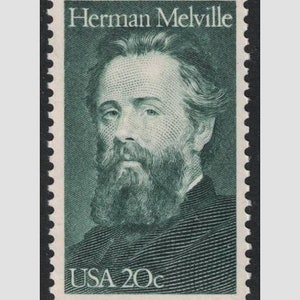 Diez sellos postales antiguos de 20 centavos sin usar de 10 Herman Melville de 20 c. Valor nominal 2,00