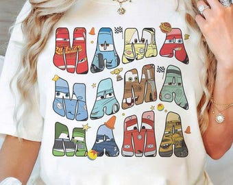 Cars Movie Mama Shirt, Cars Mom Shirt, Lightning Mcqueen And Tow Mater Shirt, Disney Cars Family Shirts, Cars Land, Mother Day, Gift For Mom