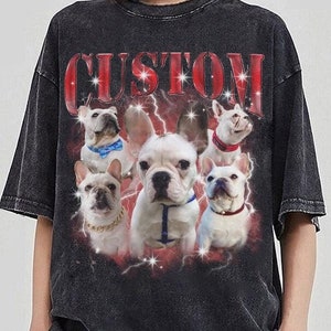 CUSTOM Bootleg Rap Pet T-Shirt, Custom Pet Photo Shirt, Bootleg Rap Dog Shirt, Vintage Graphic 90s Shirt, Dog Lover Gift, Insert Your Design