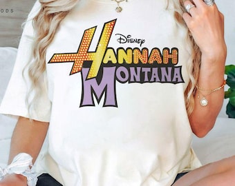 Disney Hannah Montana-logotypskjorta, Hannah Montana-tröja, WDW Magic Kingdom Disneyland-familjens födelsedagspresent vuxen barn småbarnströja, Miley Stewart