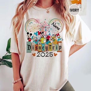 Personalized Mickey & Friends Disney Trip 2025 Shirts, Matching Disney Vacation Shirts, WDW Disneyland 2025 Trip, Disney Family Shirts