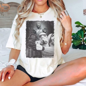 Disney Star Wars Storm Trooper Darth Vader Selfie Shirts, Han Solo Frozen in Carbonite T-shirt, Darth Vader Selfie Shirt, Star Wars Shirt