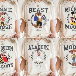 Disney All Characters Shirt, Disney Pixar Retro Toy Story Shirt, Vintage Disneyland Family Trip Shirts, Mickey and Friends Group Shirt
