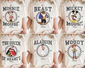 Disney All Characters Shirt, Disney Pixar Retro Toy Story Shirt, Vintage Disneyland Family Trip Shirts, Mickey and Friends Group Shirt