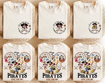 Disney Mickey And Friends Disney Pirates Shirt, Yo Ho Yo Ho A Pirate's Life for Me, Family Pirates of the Caribbean Disney Cruise Family Tee