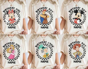 Personalisiertes Disney Geburtstags-Shirt, Disney Geburtstags-Junge-Mädchen, Disney-Geburtstags-Gruppe, Micky und Freunde Geburtstags-Trip-T-Shirts, bester Geburtstag aller Zeiten