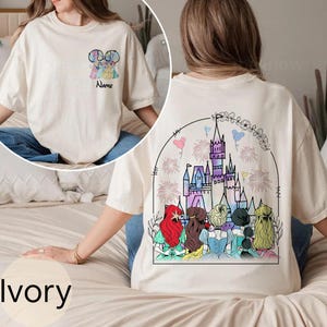 Disney Princess Castle 2 Sided Shirt, Disneyland Castle Best Friends Gift, WDW Girls Trip Shirts, Disney World Vacation Shirts, Gift For Her