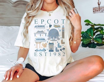 Disney Epcot Since 1982 Comfort Colors Shirt, Disney Epcot Shirts, Disney Girl Trip Shirt, Disney Epcot World Tour 1982, Disneyland Family