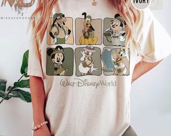 Camiseta retro de Disney Safari Trip, camiseta Animal Kingdom, camiseta de Mickey y sus amigos, camiseta de Safari Mode, camiseta Wild Life, camiseta de Disney para niños y adultos