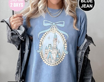 Retro Disney Castle Comfort Colors Shirt, Princess Castle Sketch, Magical Shirt, Vintage Castle Tee, Disney Family Vacation, Disney Kids Tee