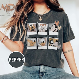 Vintage Disney Mickey Polaroid Comfort Colors Shirt, Mickey and Friends Shirt, Disneyland Tee, Disneyworld Shirt, Disney Family Trip Shirts