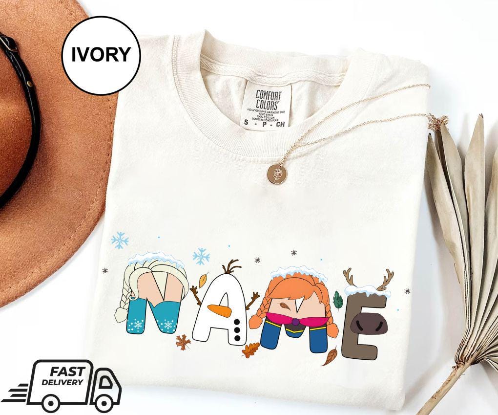 Disney Frozen T-Shirt, Custom Princess Elsa and Anna Shirt, Disneyland Olaf Sweatshirt, Princess Birthday Party T-Shirt, Disney Family Trip