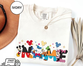 Custom Name Disney Shirt, Mickey & Friends Family Matching Shirts, Mom Dad Disney Shirt, Personalized Mickey Mouse Kids Toddler Birthday Tee