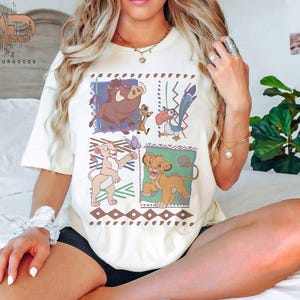 Retro anni '90 Disney Il Re Leone Simba e Timon Comfort Colors Shirt, Vintage Lion King Shirt, Hakuna Matata Retro Shirt, Disney Family Shirts