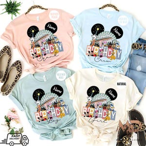 Personalized Mickey and Friends Epcot Birthday Shirts, Disney Birthday Matching Shirt, Birthday Boy Girl Squad Crew, Epcot Trip 2025 Tee