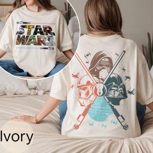 Disney Star Wars Two Sided Comfort Colors® Shirt, Star Wars Shirt, Darth Vader Shirt, Galaxy's Edge Shirt, Retro Star Wars Tee, Disney Trip