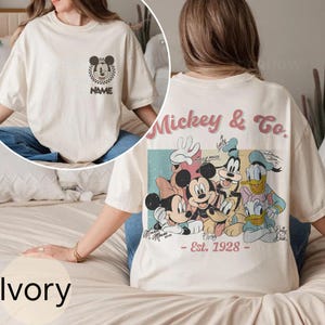 Retro Custom Mickey & Friends Shirt, Disney Vacation Shirt, Checkered Magic Kingdom Family Matching Trip Tee, Disney Signature Custom Shirt