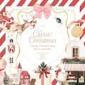 Watercolor Classic Christmas Clipart - Preppy Christmas - Christmas Collection - Winter Clipart - Santa Clipart - Santa's Village product logo