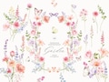 Watercolor Colorful Wild Flowers Garden Floral Clipart Collection - Hand Painted product logo