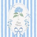 Watercolor Blue Preppy Chinoiserie Clipart Collection - Blue Hydrangea - Vintage Flowers - Premade Cards - Preppy Blue Bows