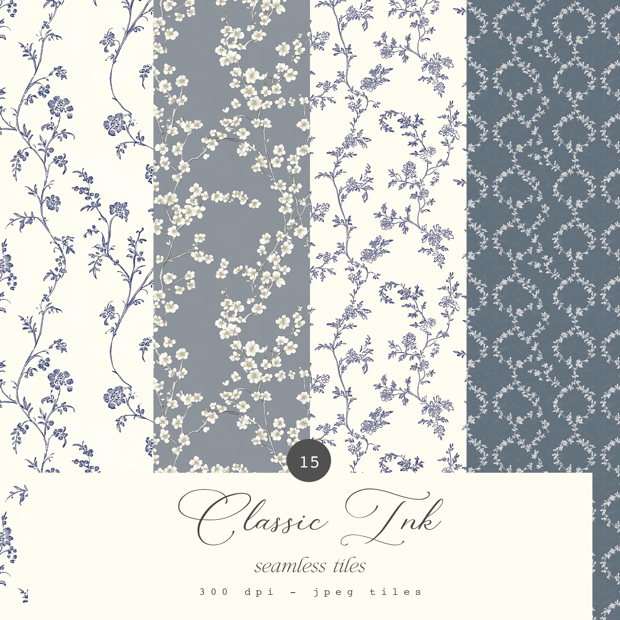 Old Styled Pattern Vintage Style Patterns - Seamless Patterns - Classic Ink Patterns ...