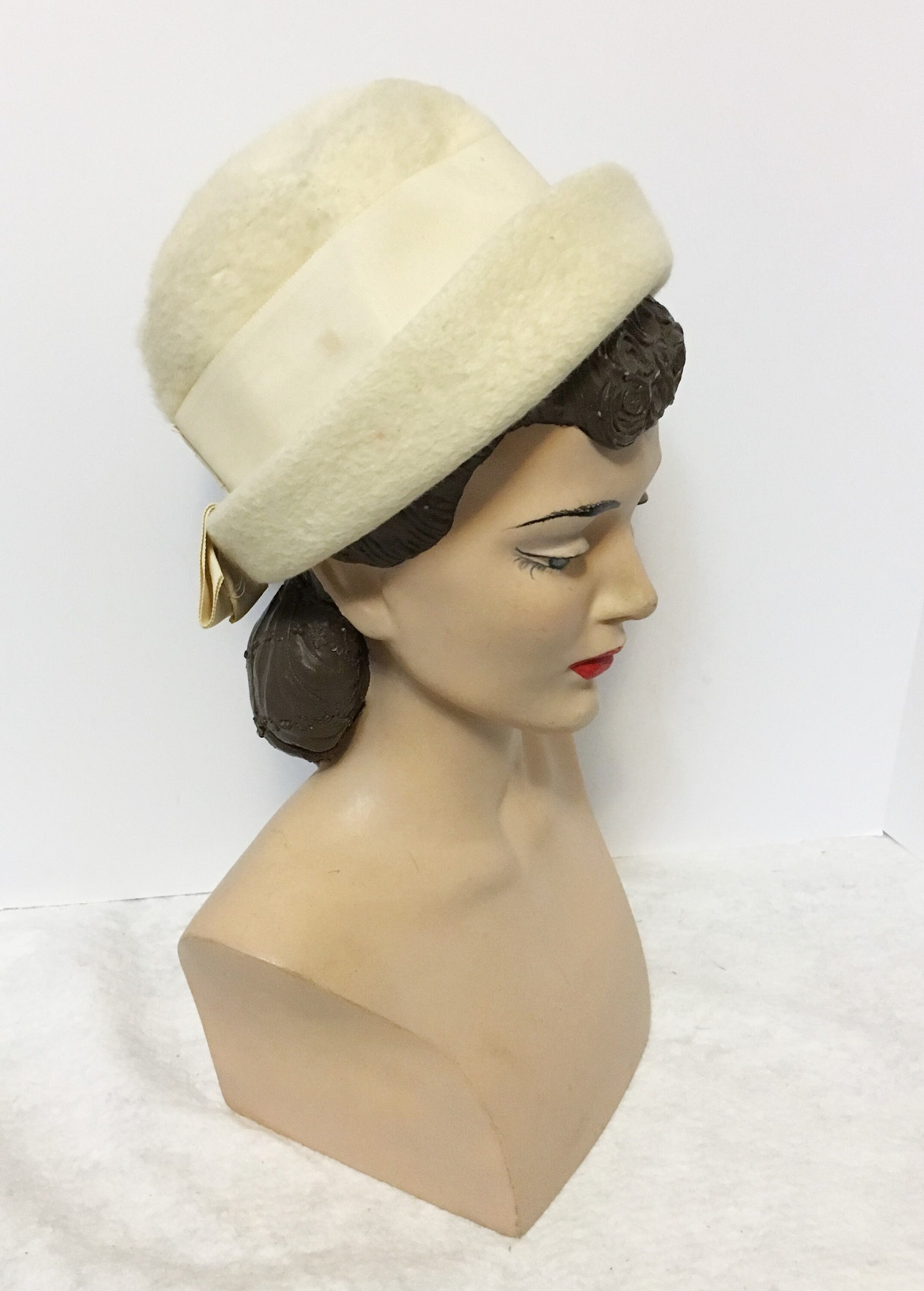 50s 60s Vintage Cream Color Beaver Fur 