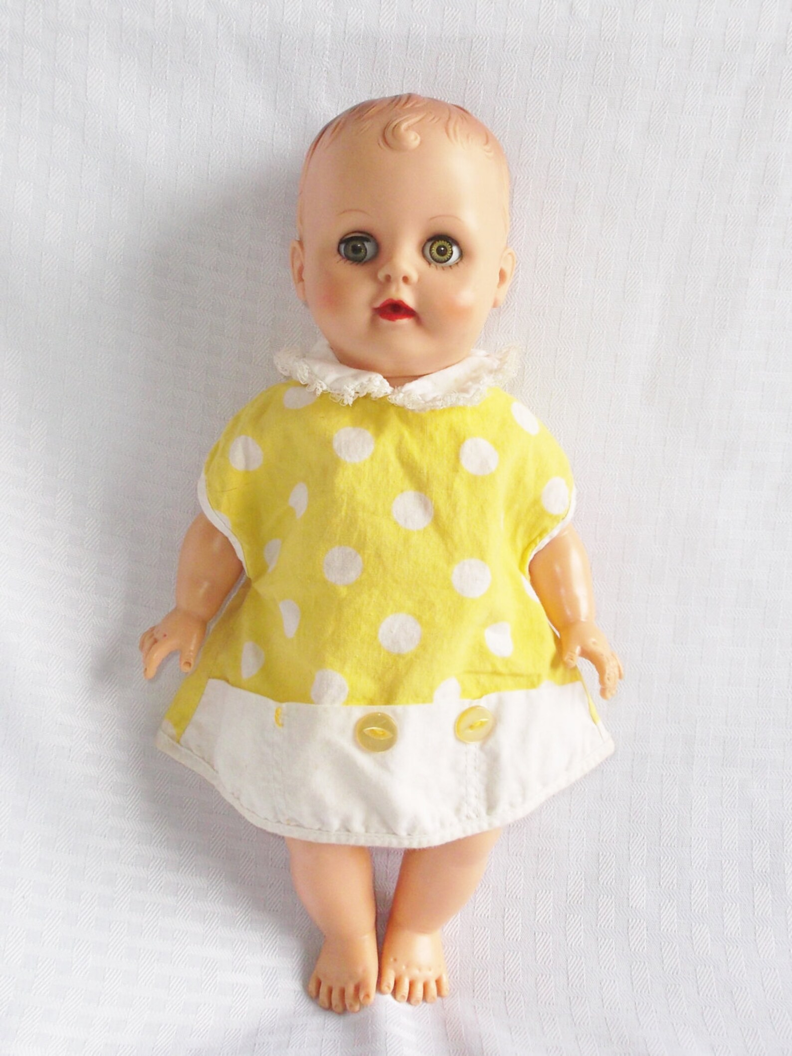 50's 60's Vintage Vinyl Baby Doll with Molded Hair Etsy