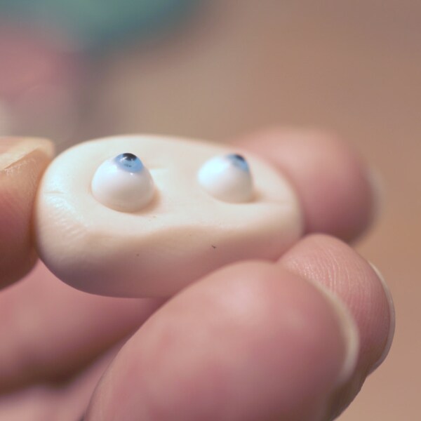 3 pairs 5 mm GREEN tiny glass small DOLL EYES for ooak art polymer clay fairies elves gnomes babies bjd mermaid by DinkyDarlings