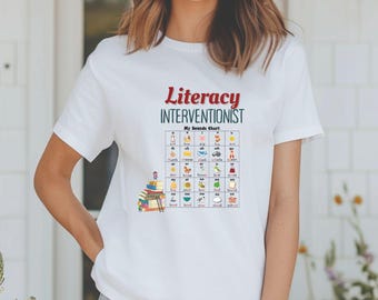 Literacy Interventionist T-Shirt: Reading Teacher Back to School Shirt