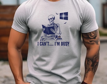 Grappig skeletleesboek Halloween-afbeelding T-shirt