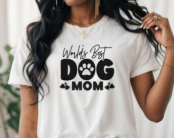 Dog Mom T-Shirt: Unisex Bella Canvas Tee, Dog Lovers Gift