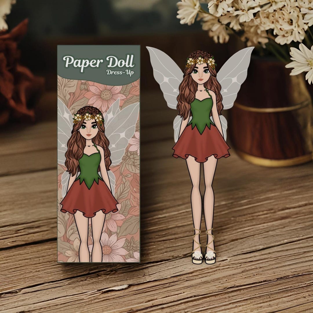Fairy Paper Doll Dress-up: Printable Craft Activity (PDF Download) - Etsy